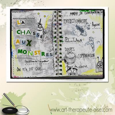 Combattre ses freins art therapie journal creatif