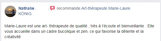 Recommandations de Nathalie sur l'art-thérapeute Marie-Laure KONIG - Oise