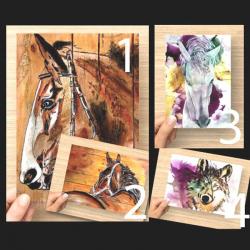 Carte postale reproduction oeuvres de marie laure konig artiste peintre art therapeute oise