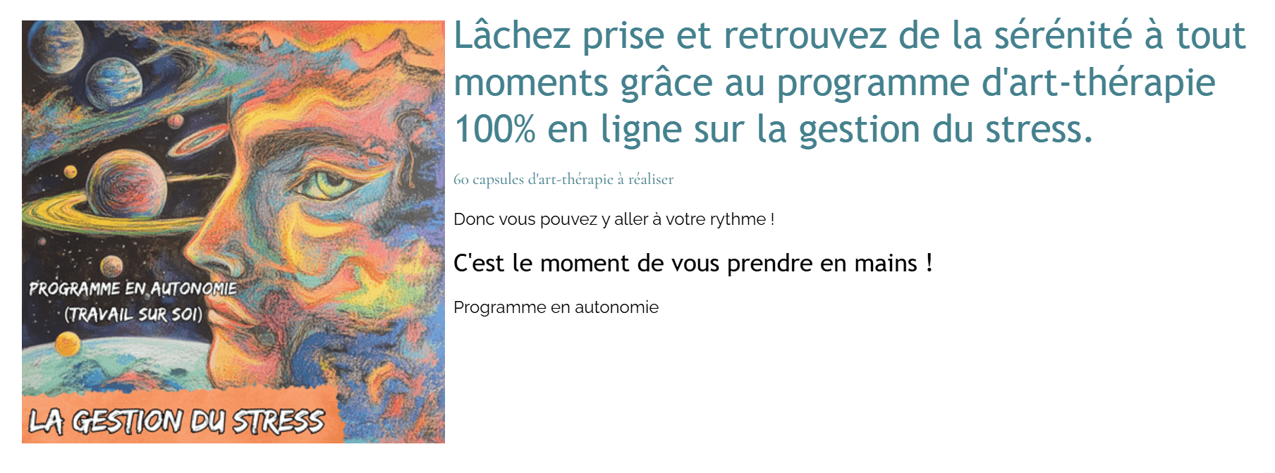 Lachez prise et retrouvez de la serenite art therapie 100 en ligne gestion du stress