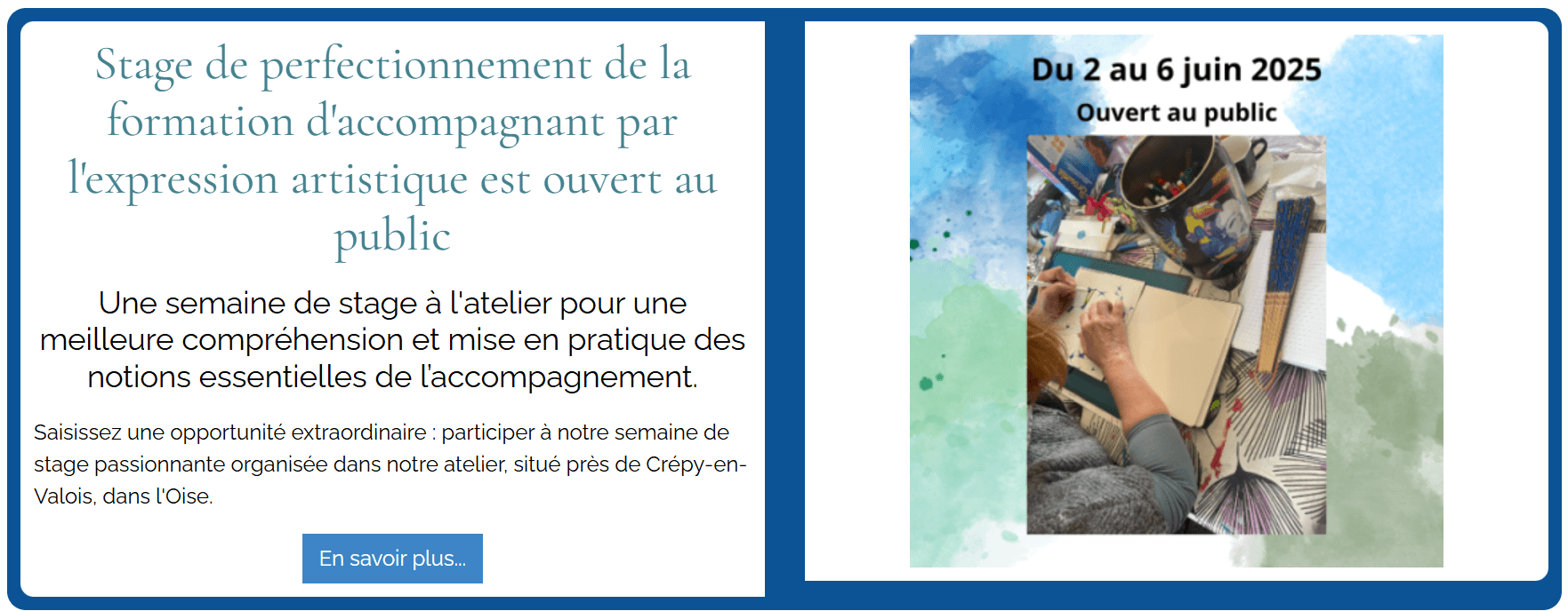 Stage art therapie avec certificat sud est de l oise 60