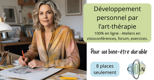 Stage art therapie en ligne formation visioconference developpement personnel creativite