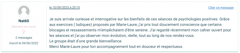 Temoignage sur le programme d art therapie de groupe en visioconference
